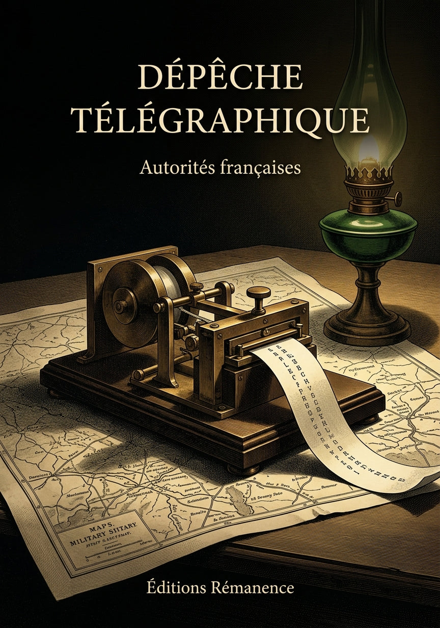 Livre Dépêche télégraphique par Autorités françaises - Couverture - Editions Remanence