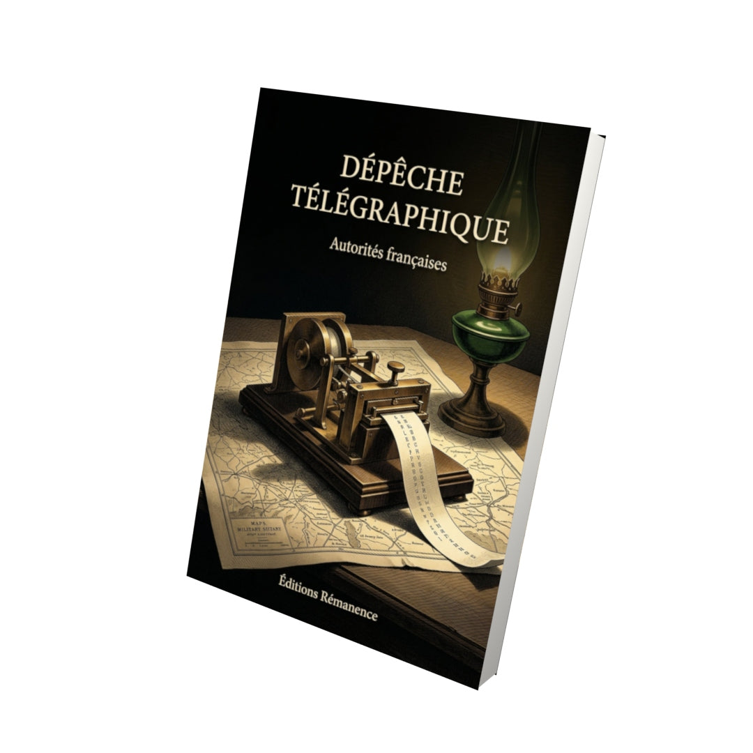Livre Dépêche télégraphique - Autorités françaises - Vue 3D - Editions Remanence