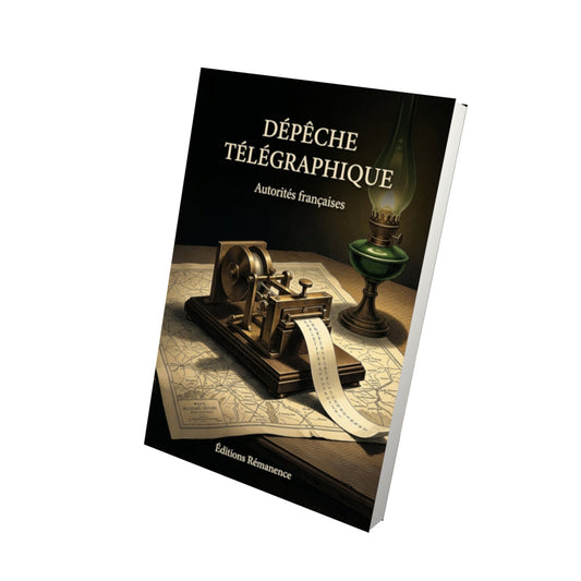 Livre Dépêche télégraphique - Autorités françaises - Vue 3D - Editions Remanence