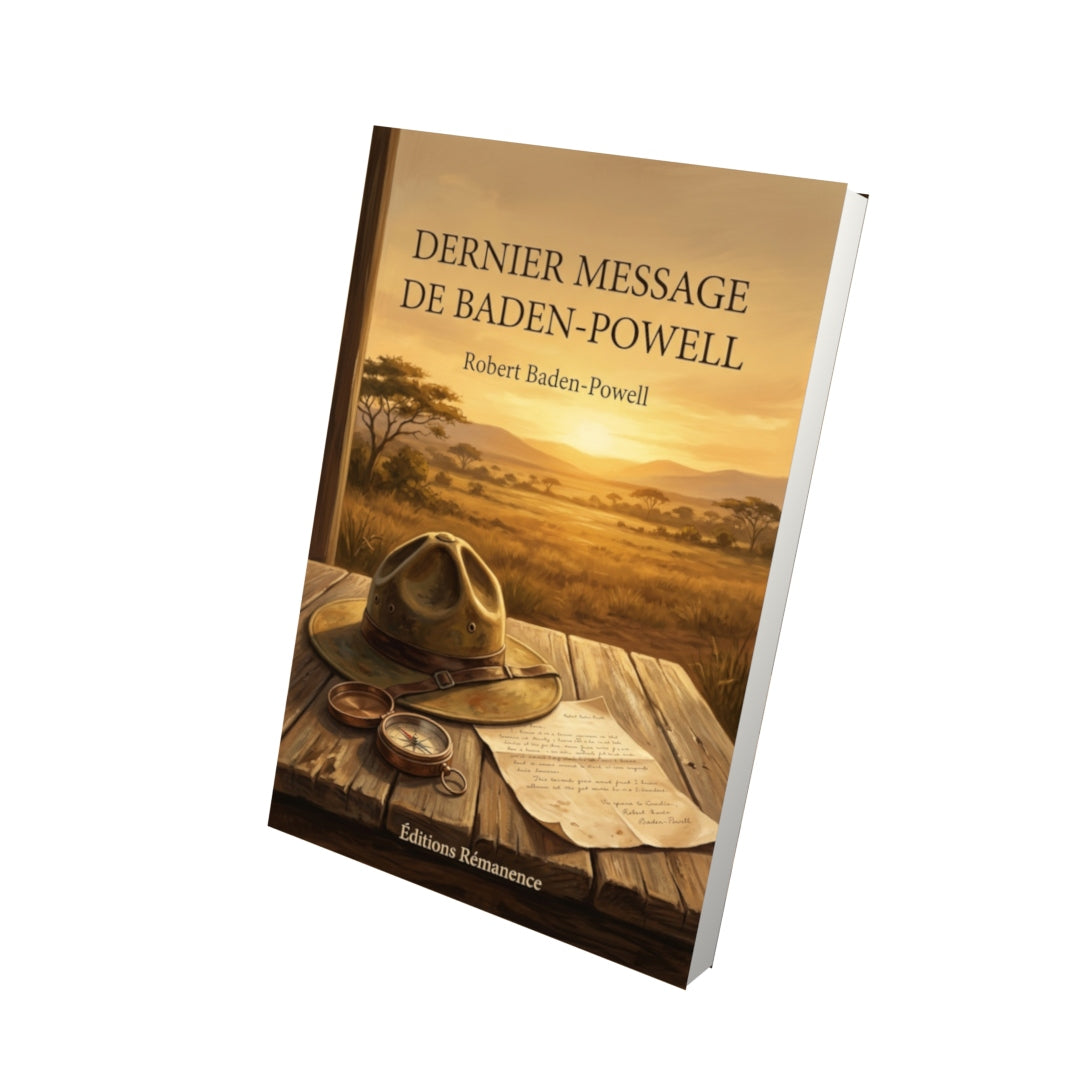 Livre Dernier message de Baden-Powell par Robert Baden-Powell - Vue 3D - Editions Remanence