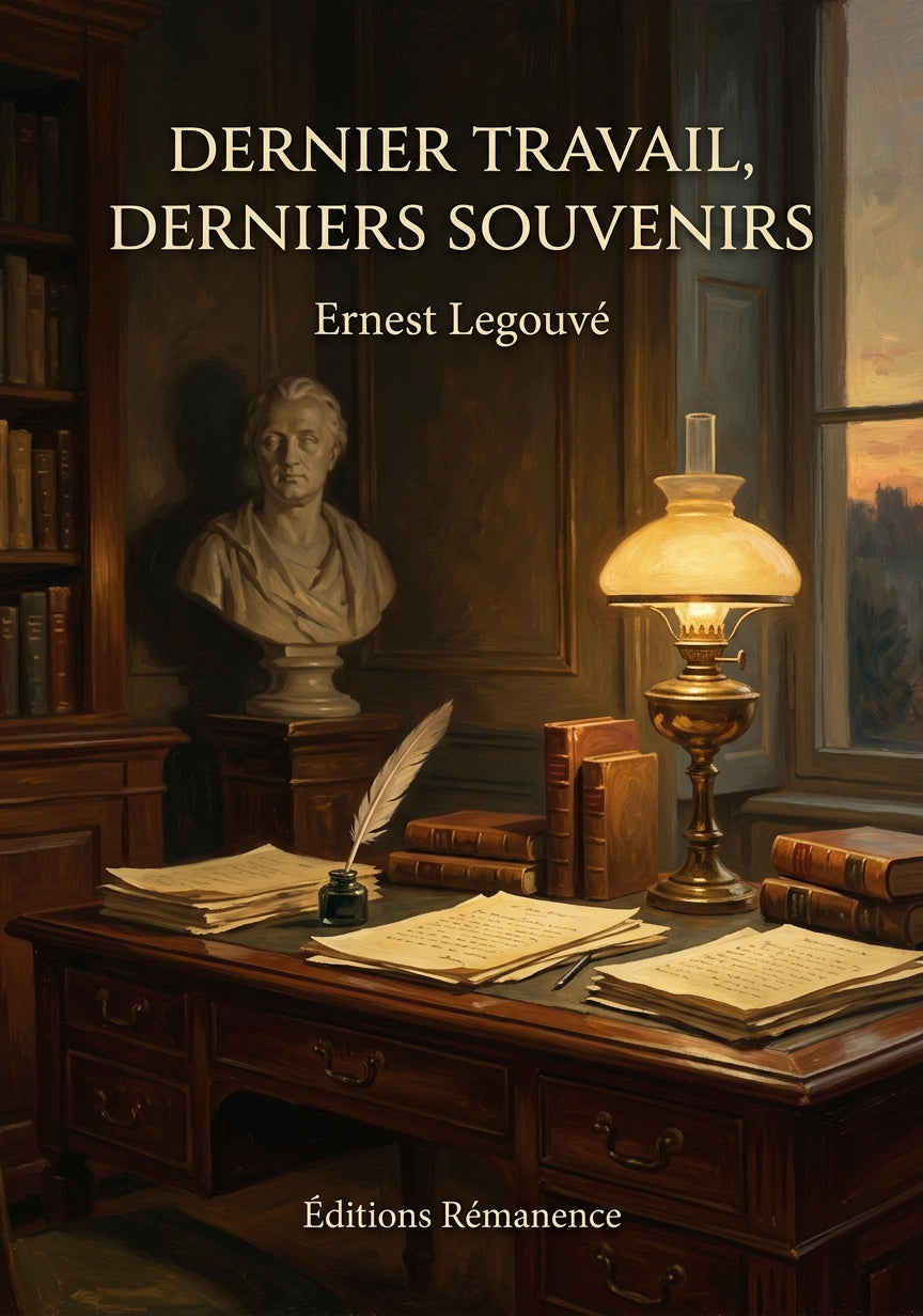 Livre Dernier travail, derniers souvenirs par Ernest Legouvé - Couverture - Editions Remanence