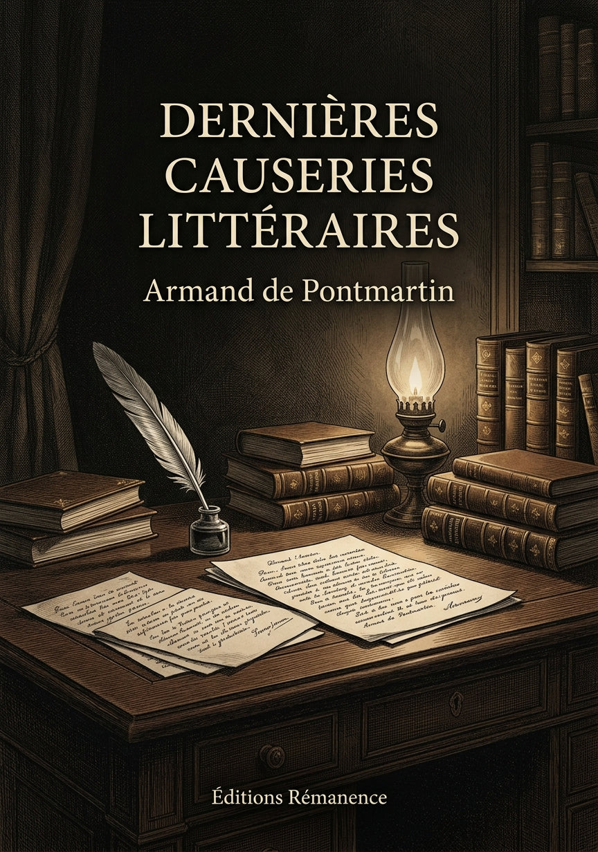 Livre Dernières causeries littéraires par Armand de Pontmartin - Couverture - Editions Remanence