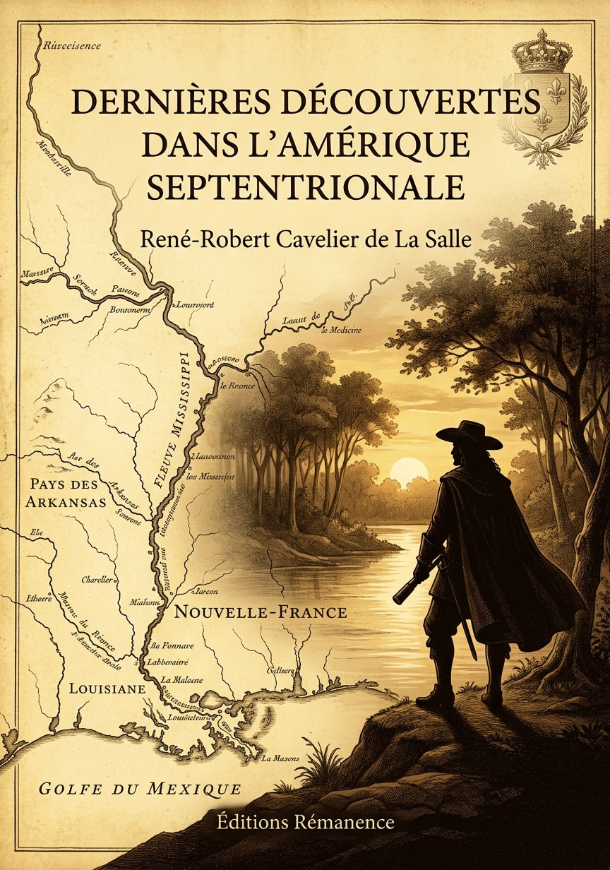 Livre Dernières découvertes dans l'Amérique septentrionale par René-Robert Cavelier de La Salle - Couverture - Editions Remanence
