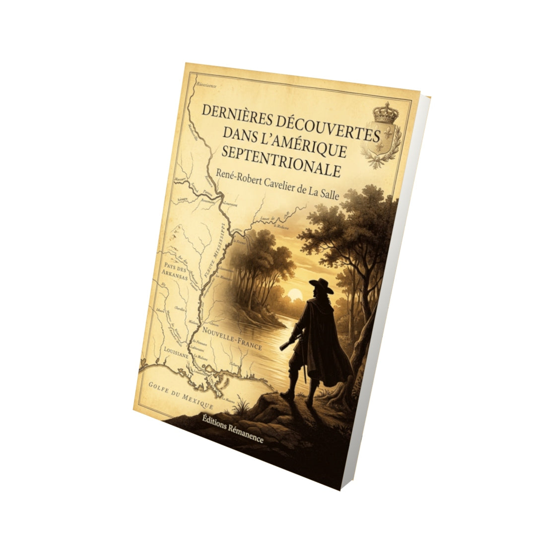 Livre Dernières découvertes dans l'Amérique septentrionale par René-Robert Cavelier de La Salle - Vue 3D - Editions Remanence