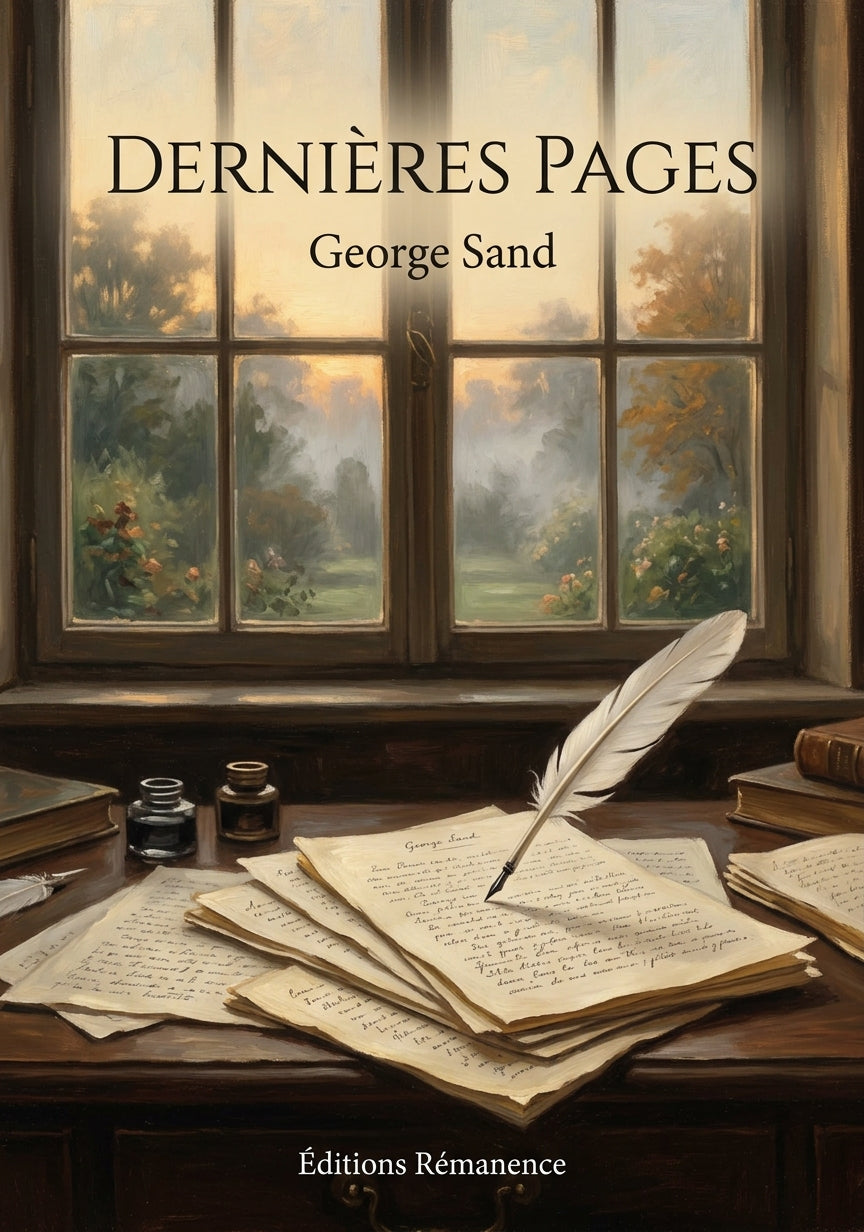 Livre Dernières pages par George Sand - Couverture - Editions Remanence