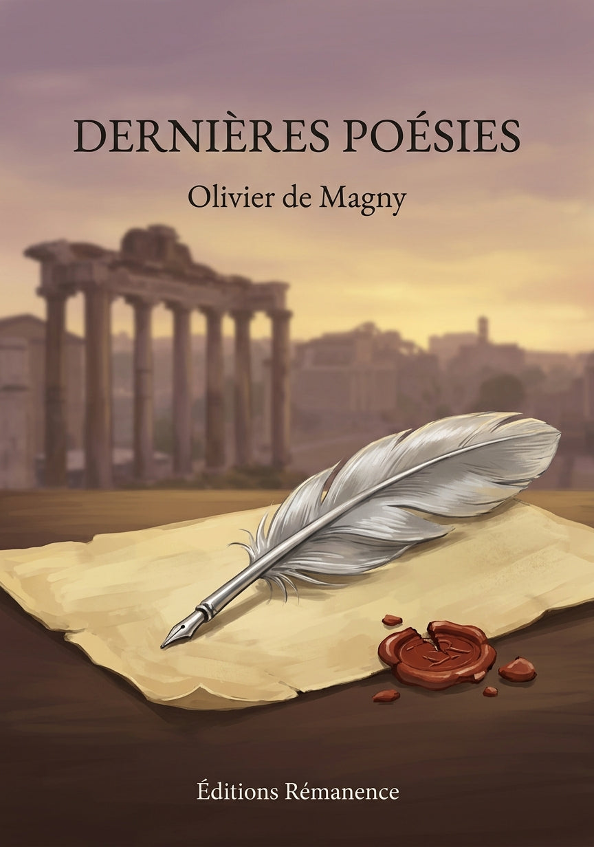 Livre Dernières Poésies par Olivier de Magny - Couverture - Editions Remanence