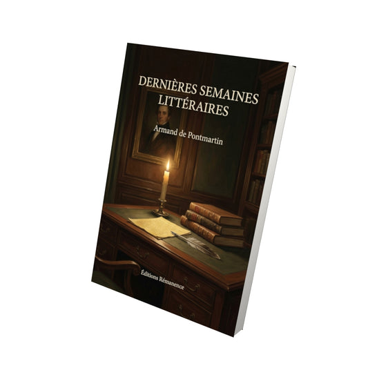 Livre Dernières semaines littéraires par Armand de Pontmartin - Vue 3D - Editions Remanence