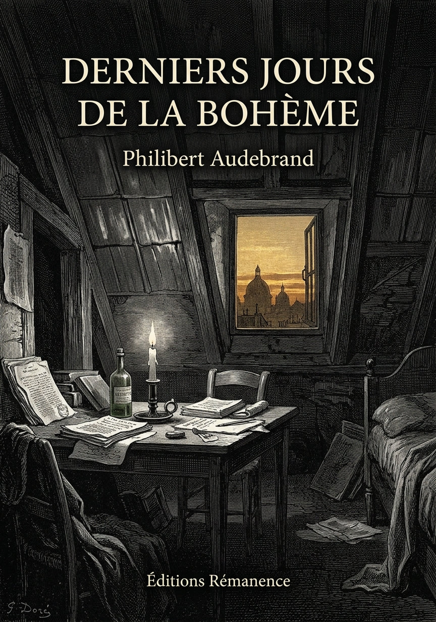 Livre Derniers jours de la Bohème par Philibert Audebrand - Couverture - Editions Remanence