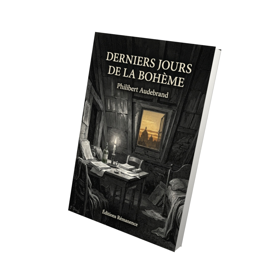 Livre Derniers jours de la Bohème par Philibert Audebrand - Vue 3D - Editions Remanence
