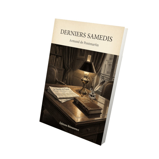 Livre Derniers Samedis par Armand de Pontmartin - Vue 3D - Editions Remanence