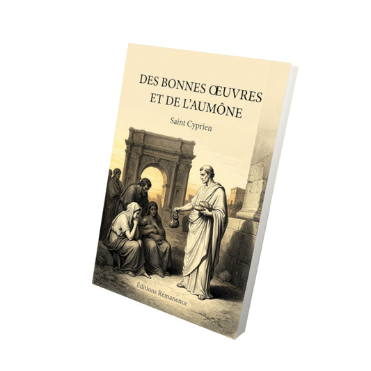 Livre Des bonnes oeuvres et de l'aumône - Saint Cyprien - Vue 3D - Editions Remanence