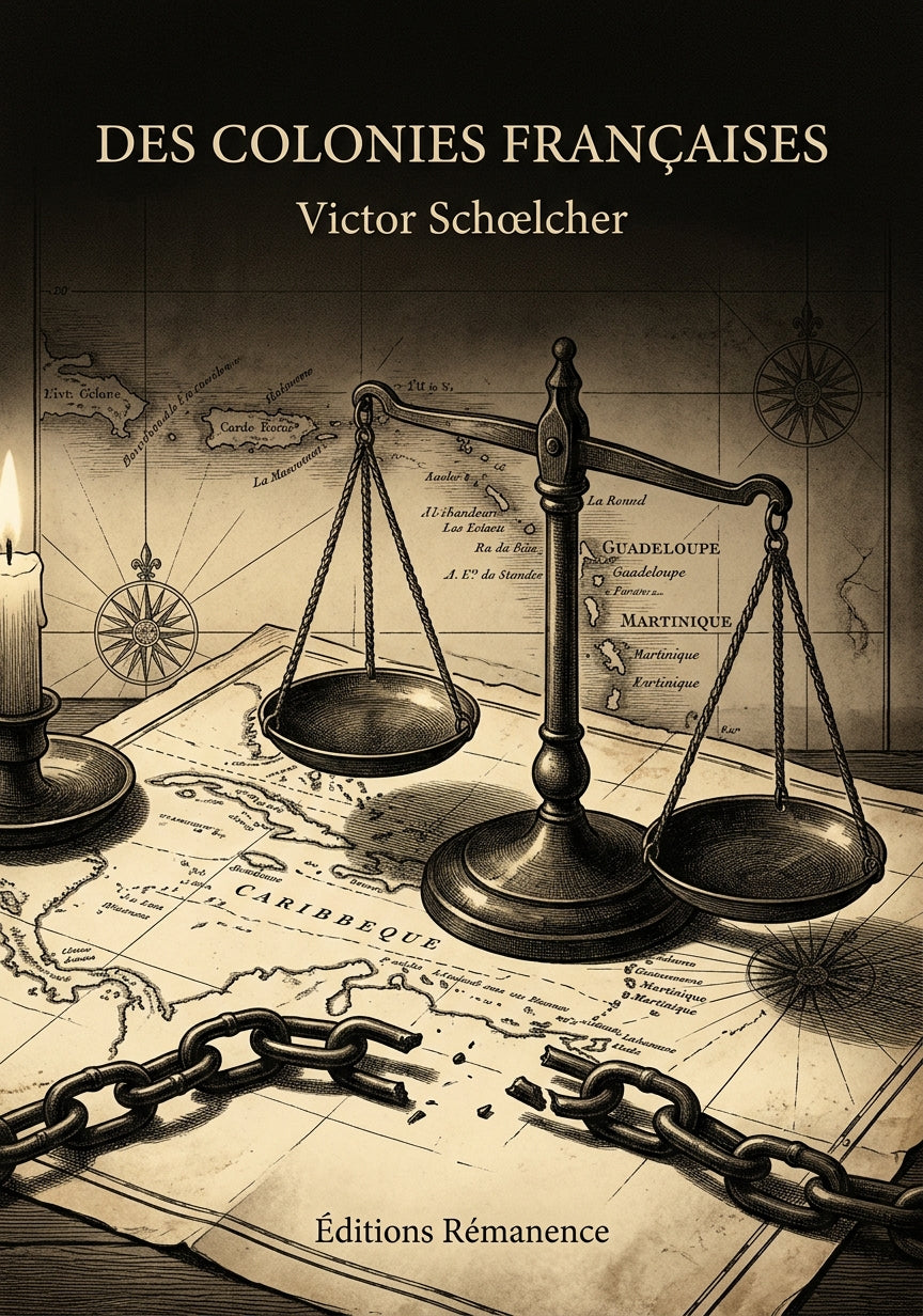 Livre Des colonies françaises par Victor Schœlcher - Couverture - Editions Remanence