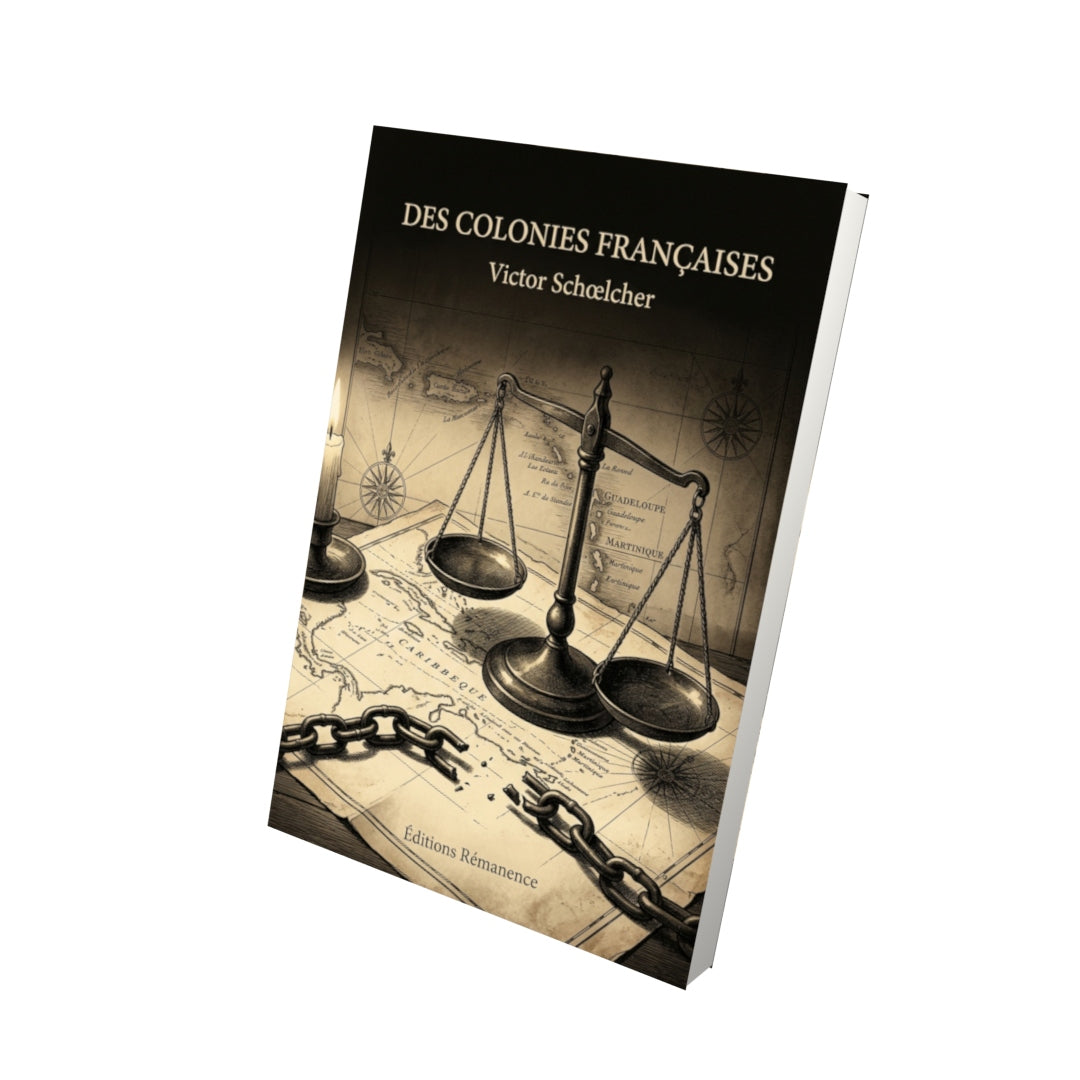 Livre Des colonies françaises par Victor Schœlcher - Vue 3D - Editions Remanence