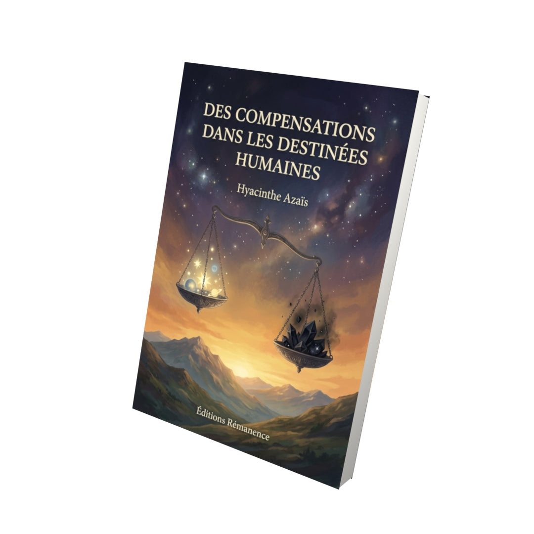 Livre Des compensations dans les destinées humaines par Hyacinthe Azaïs - Vue 3D - Editions Remanence