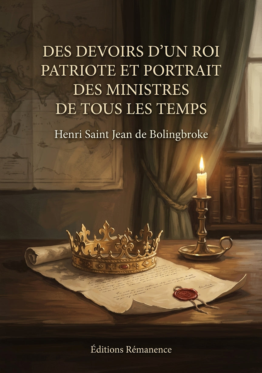 Livre Des Devoirs d’Un Roi Patriote et Portrait des Ministres de Tous les Temps par Henri Saint Jean de Bolingbroke - Couverture - Editions Remanence