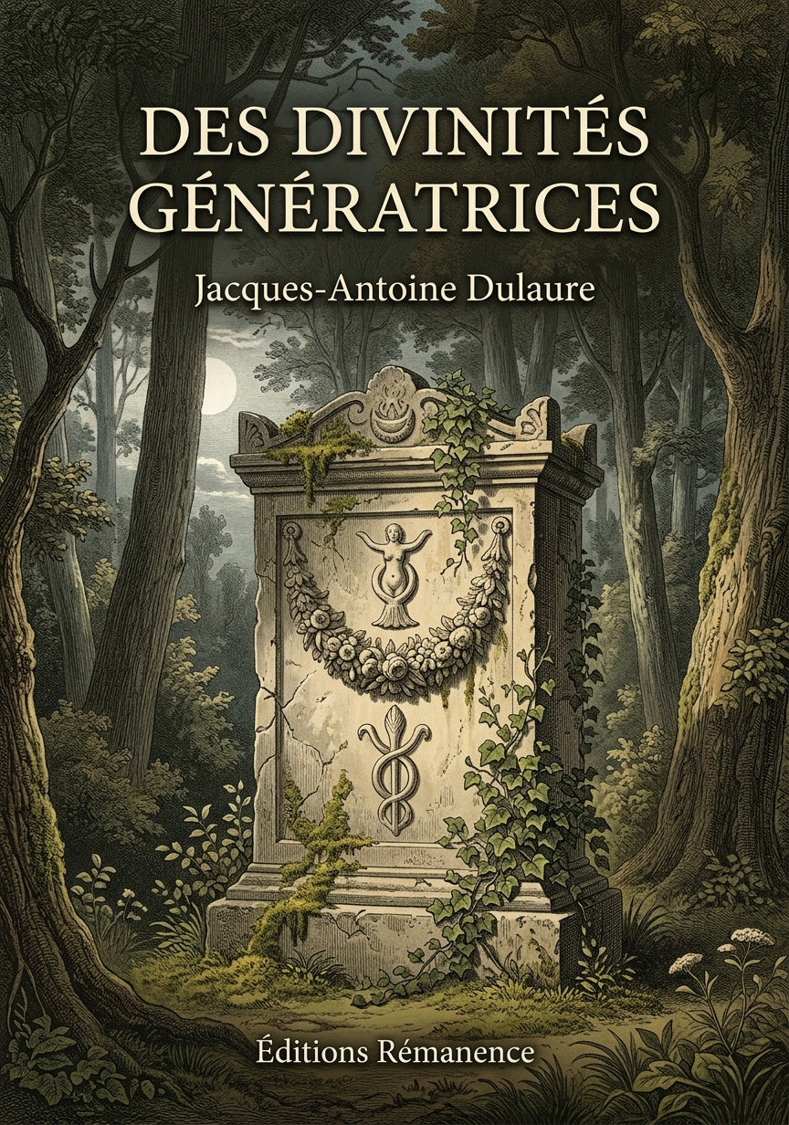 Livre Des divinités génératrices par Jacques-Antoine Dulaure - Couverture - Editions Remanence