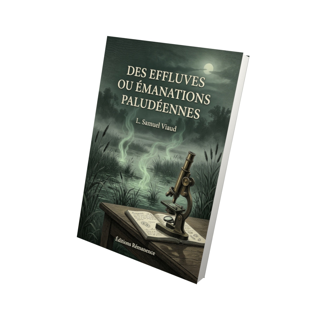 Livre Des effluves ou émanations paludéennes par L. Samuel Viaud - Vue 3D - Editions Remanence