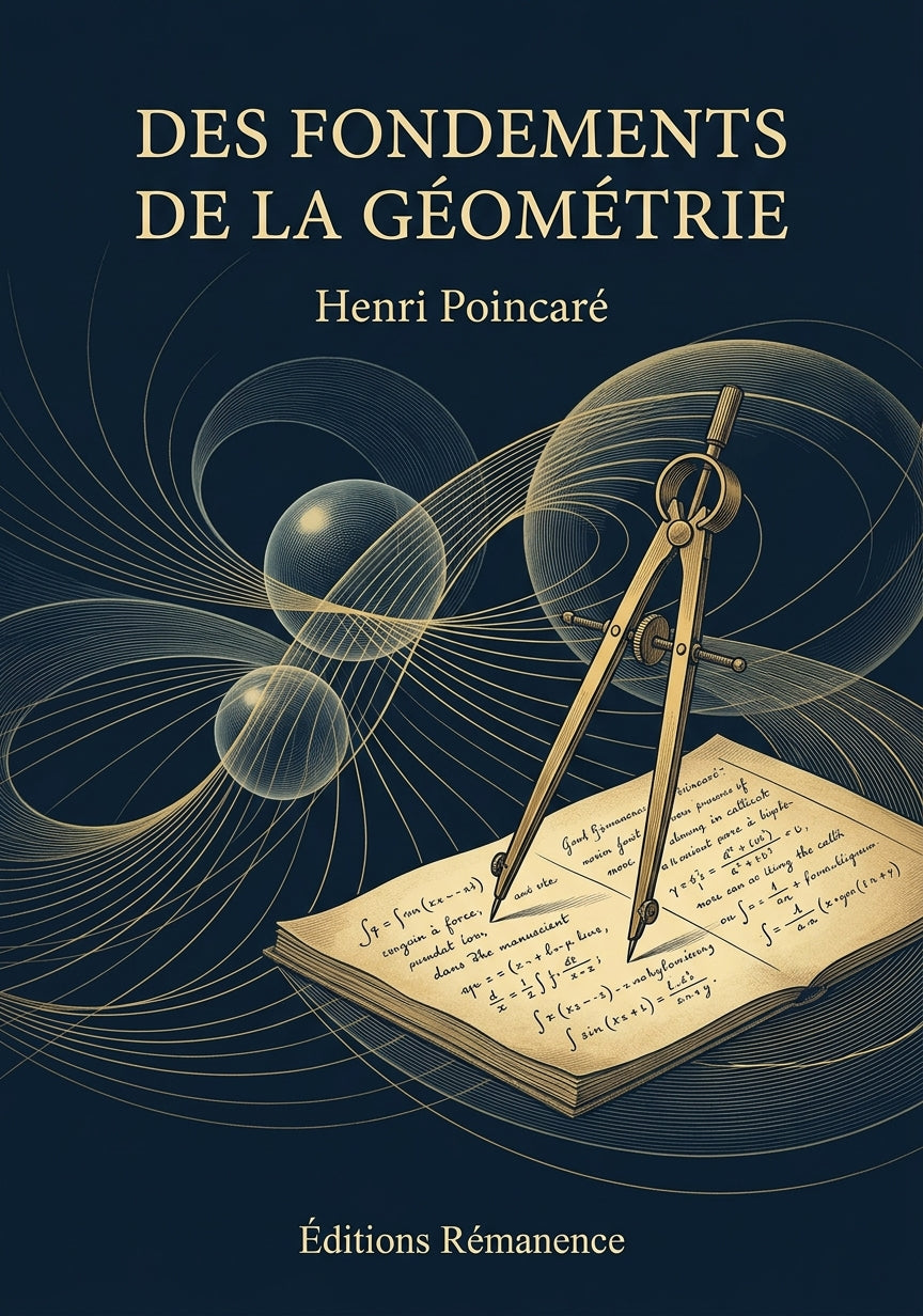 Livre Des fondements de la géométrie par Henri Poincaré - Couverture - Editions Remanence