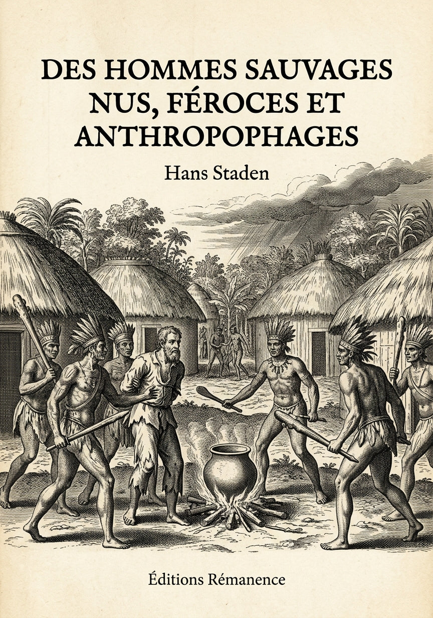 Livre Des hommes sauvages nus, féroces et anthropophages par Hans Staden - Couverture - Editions Remanence
