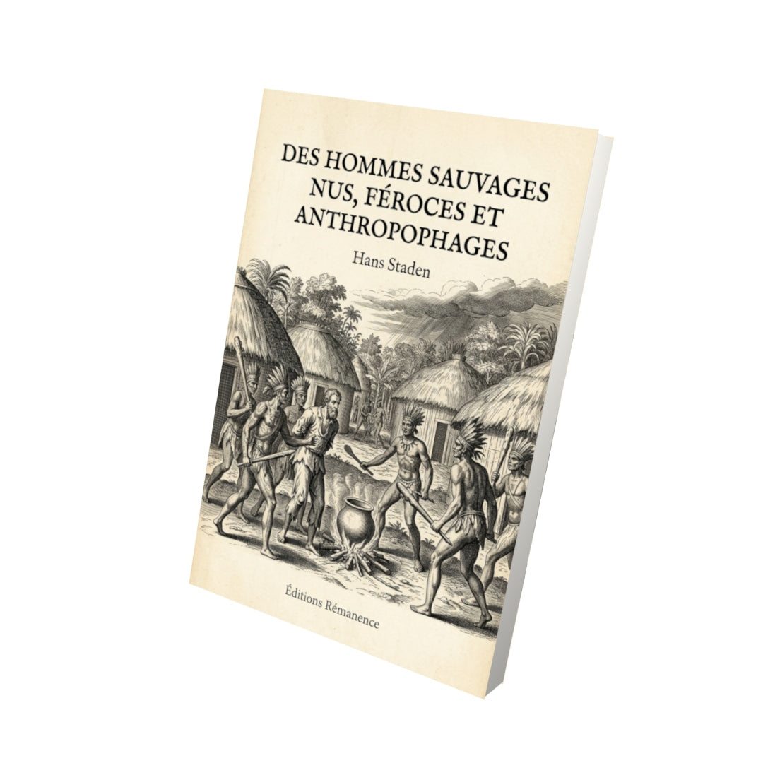 Livre Des hommes sauvages nus, féroces et anthropophages par Hans Staden - Vue 3D - Editions Remanence
