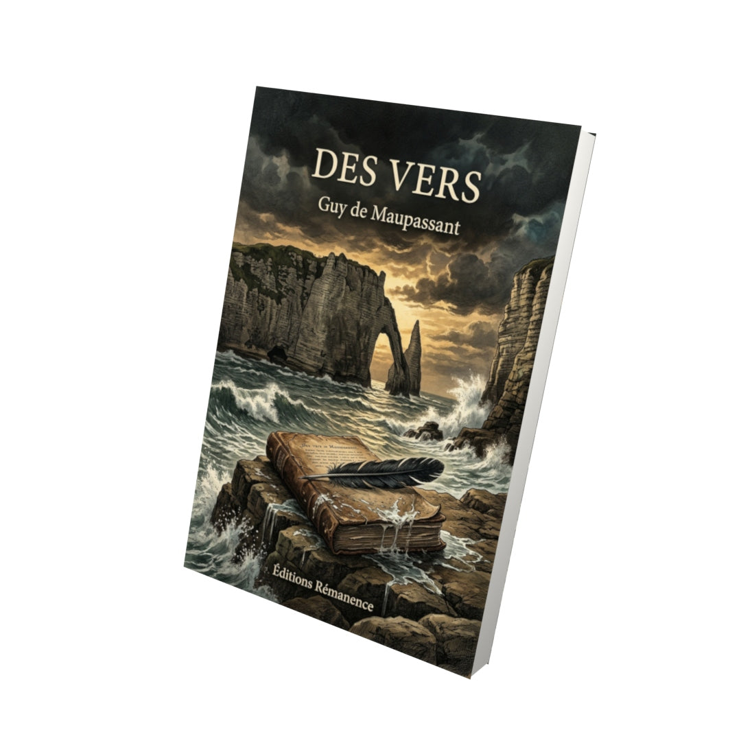 Livre Des vers par Guy de Maupassant - Vue 3D - Editions Remanence