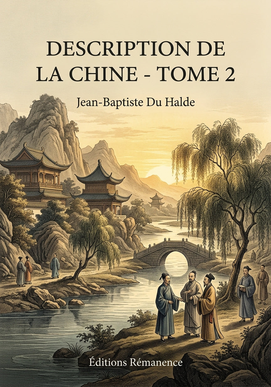 Livre Description de la Chine - Tome 2 par Jean-Baptiste Du Halde - Couverture - Editions Remanence