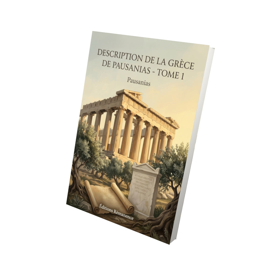 Livre Description de la Grèce de Pausanias - Tome 1 par Pausanias - Vue 3D - Editions Remanence