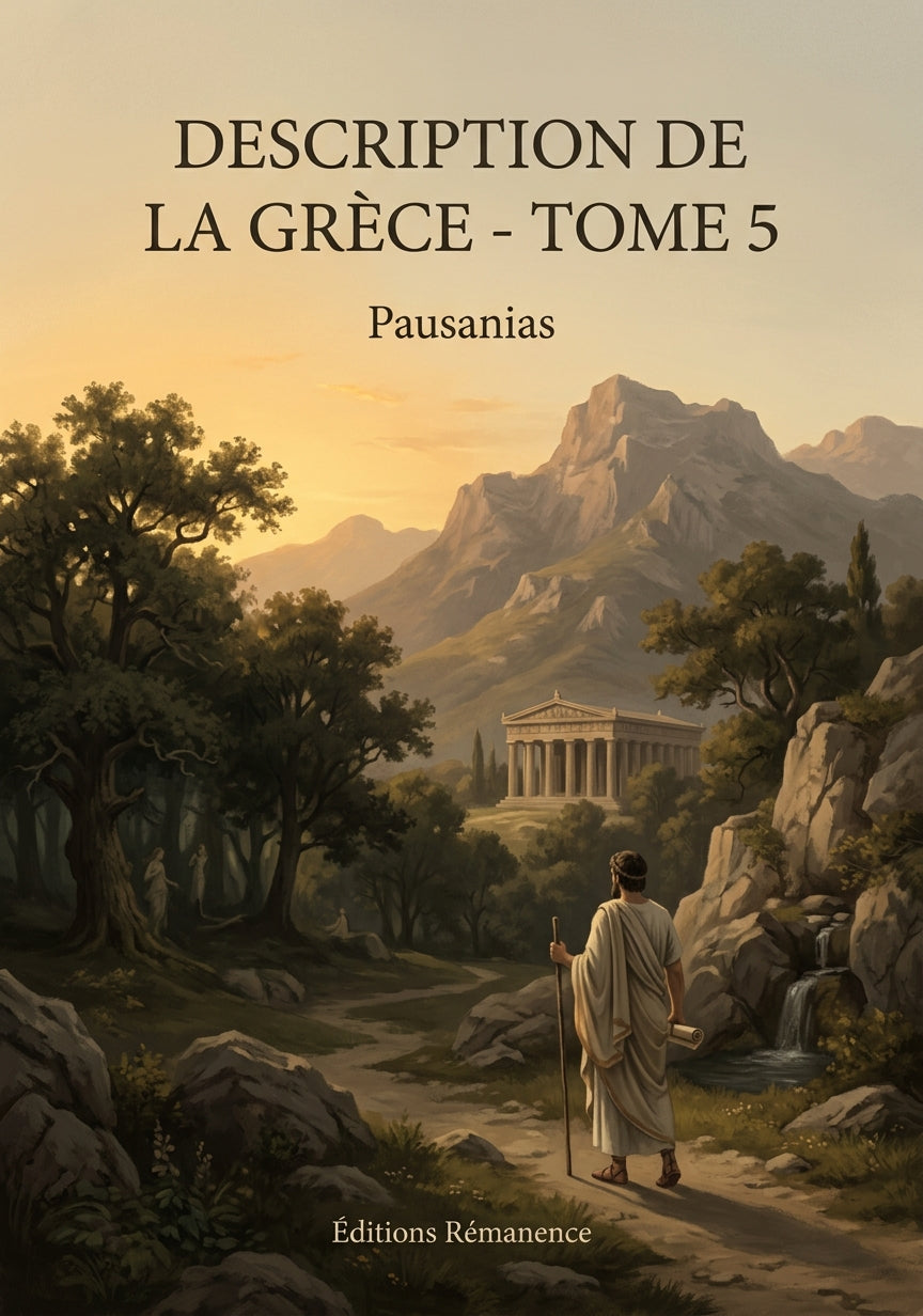 Livre Description de la Grèce - Tome 5 par Pausanias - Couverture - Editions Remanence