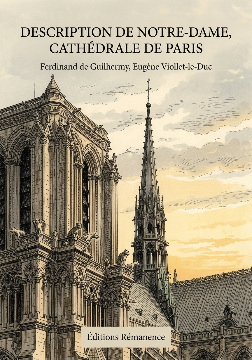 Livre Description de Notre-Dame, cathédrale de Paris par Ferdinand de Guilhermy, Eugène Viollet-le-Duc - Couverture - Editions Remanence