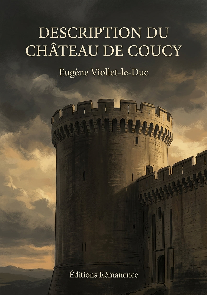 Livre Description du château de Coucy par Eugène Viollet-le-Duc - Couverture - Editions Remanence