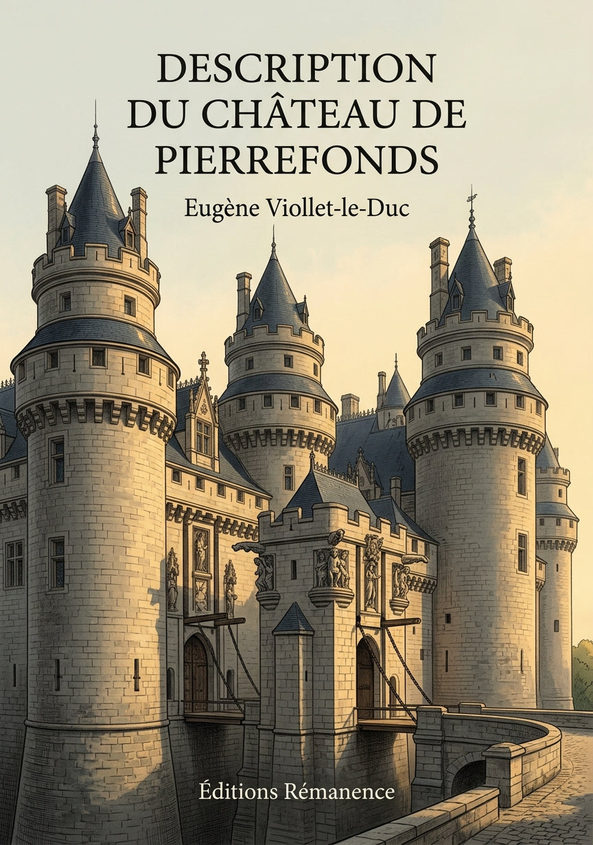 Livre Description du château de Pierrefonds par Eugène Viollet-le-Duc - Couverture - Editions Remanence
