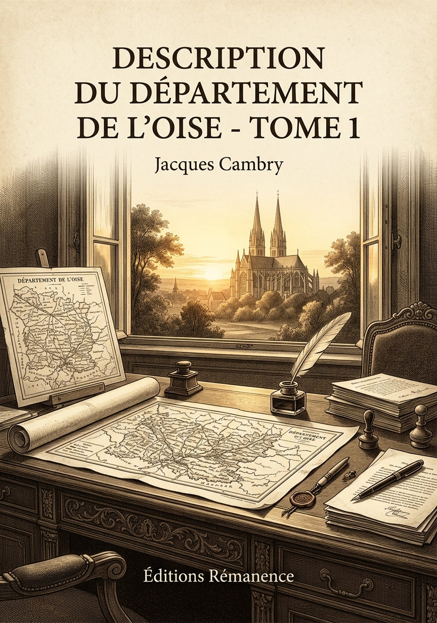 Livre Description du département de l’Oise - Tome 2 par Jacques Cambry - Couverture - Editions Remanence