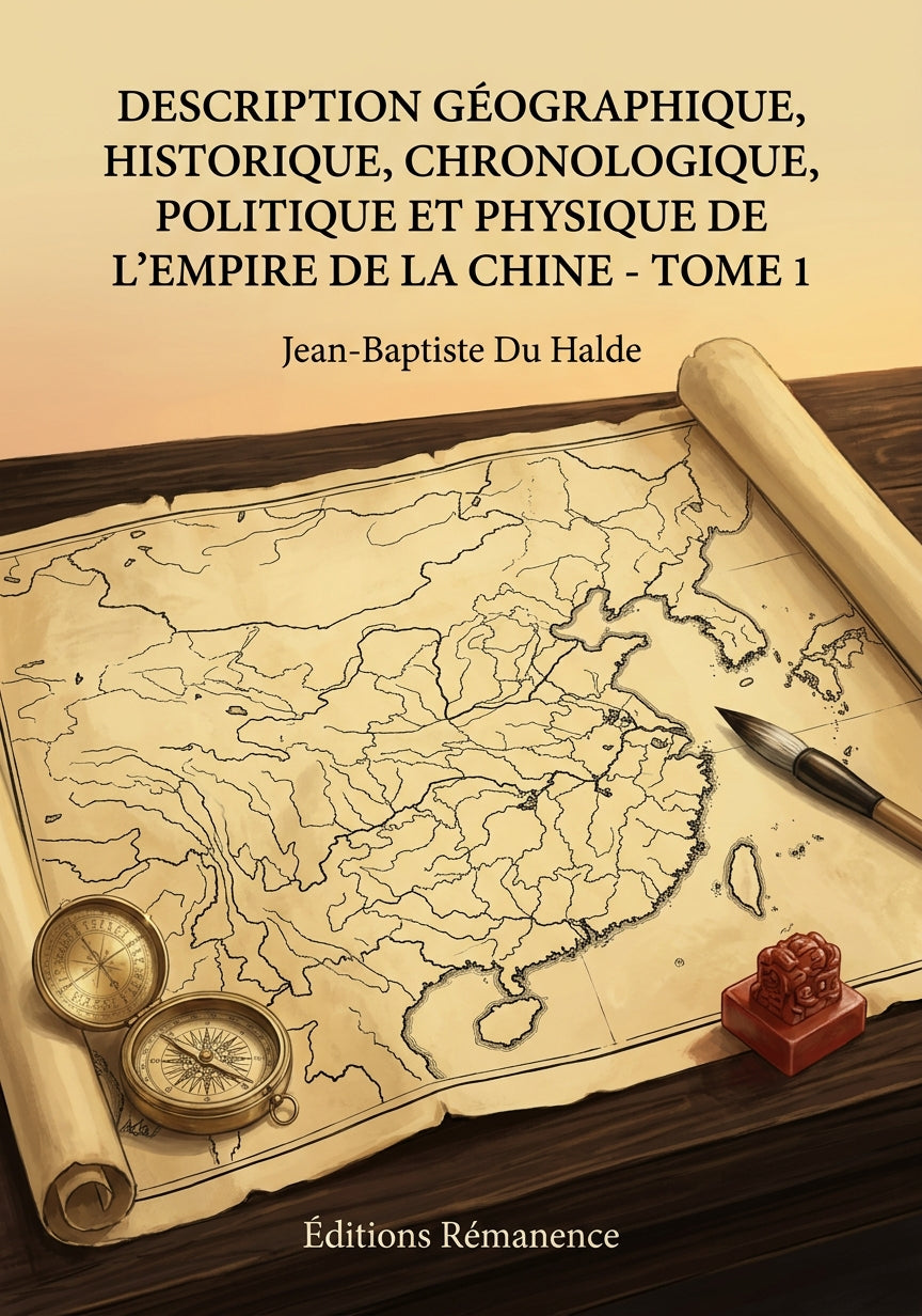 Livre Description géographique, historique, chronologique, politique et physique de l’Empire de la Chine - Tome 1 par Jean-Baptiste Du Halde - Couverture - Editions Remanence