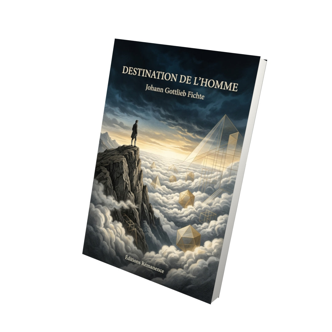 Livre Destination de l’homme par Johann Gottlieb Fichte - Vue 3D - Editions Remanence