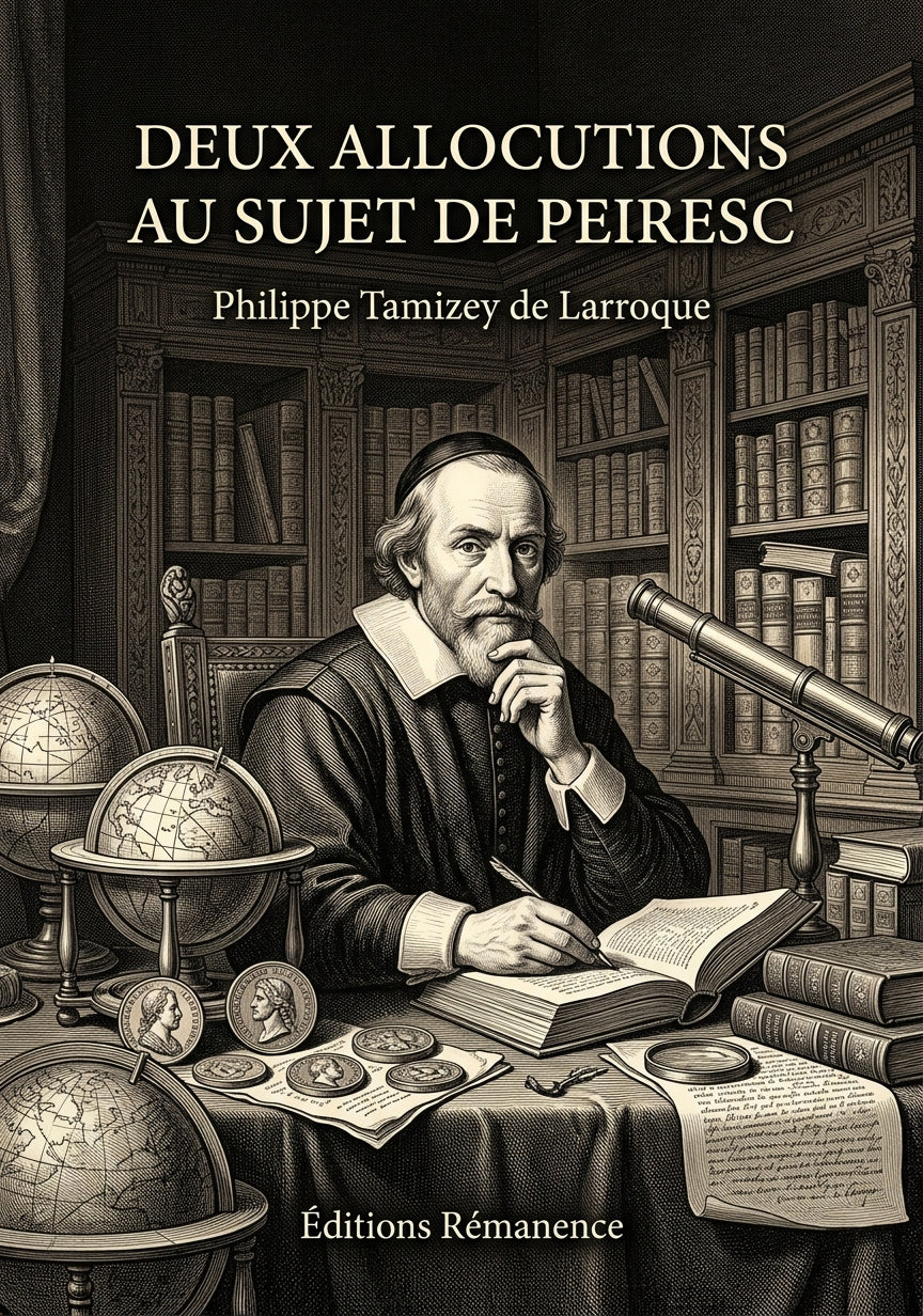 Livre Deux allocutions au sujet de Peiresc par Philippe Tamizey de Larroque - Couverture - Editions Remanence