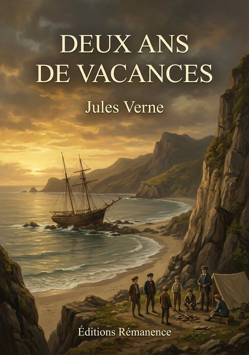 Livre Deux Ans de vacances par Jules Verne - Couverture - Editions Remanence