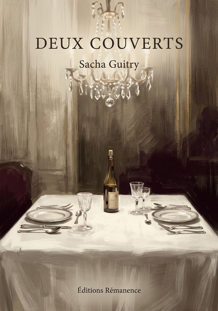 Livre Deux couverts par Sacha Guitry - Couverture - Editions Remanence