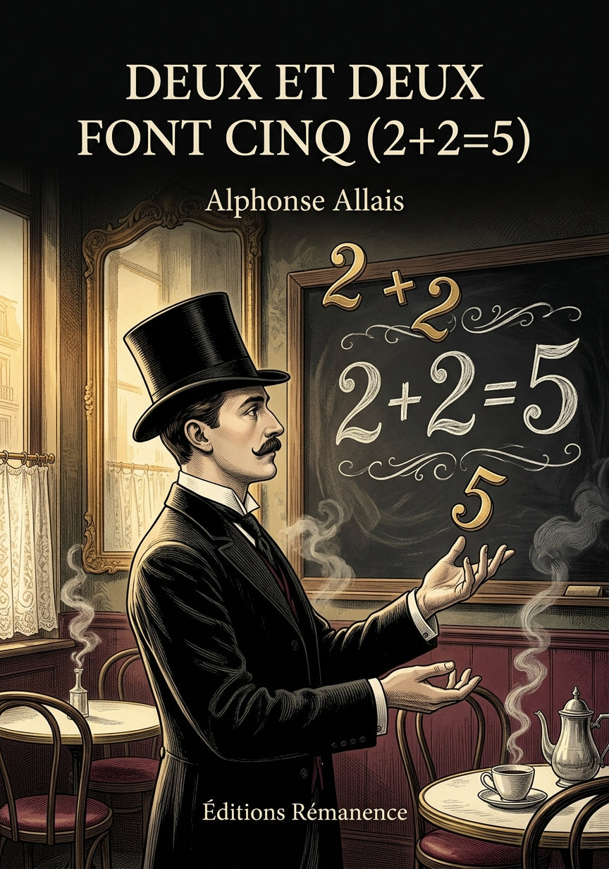Livre Deux et deux font cinq (2+2=5) par Alphonse Allais - Couverture - Editions Remanence