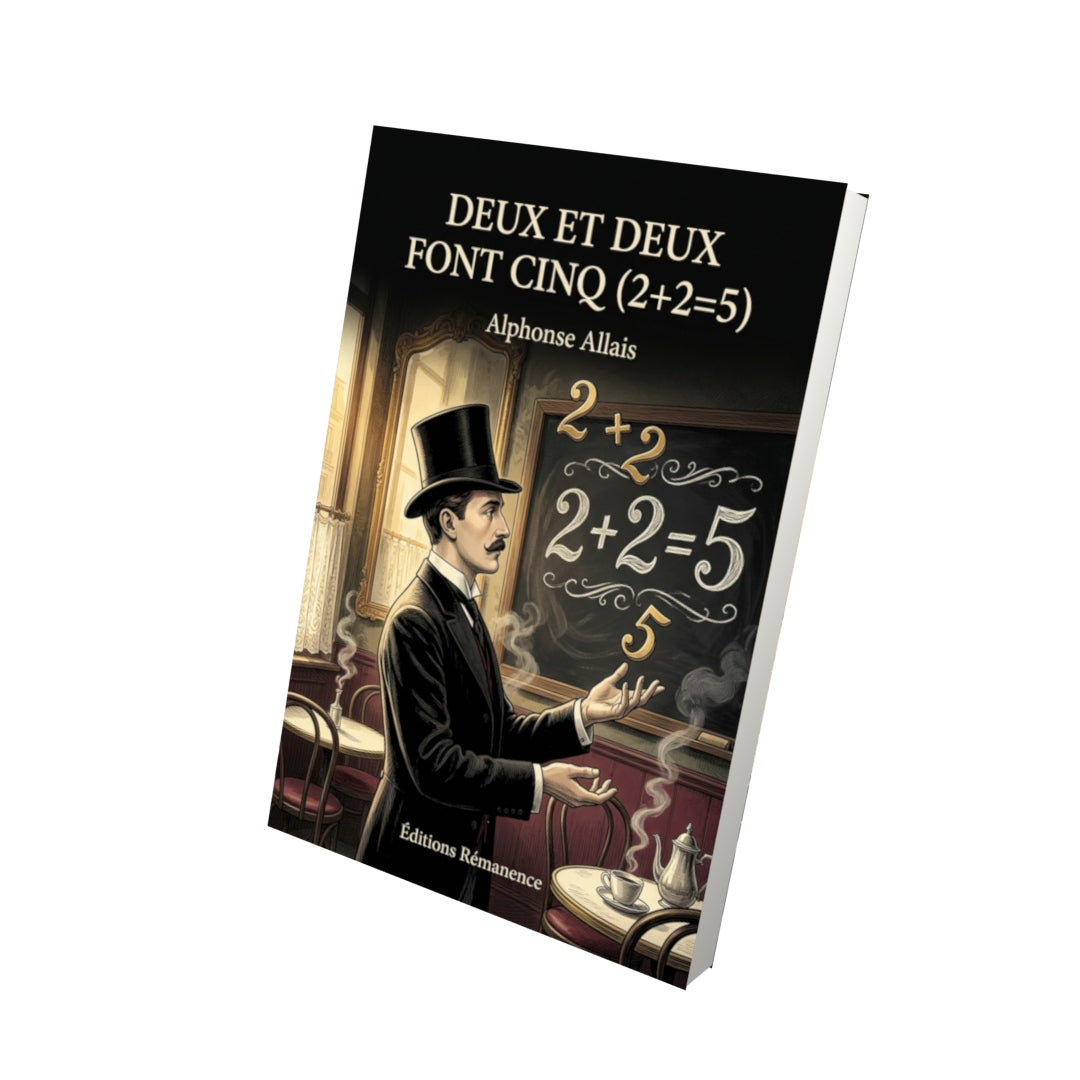 Livre Deux et deux font cinq (2+2=5) par Alphonse Allais - Vue 3D - Editions Remanence