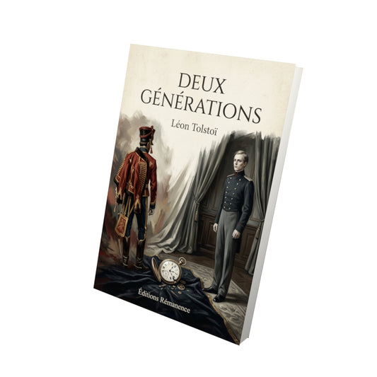 Livre Deux générations - Léon Tolstoï - Vue 3D - Editions Remanence