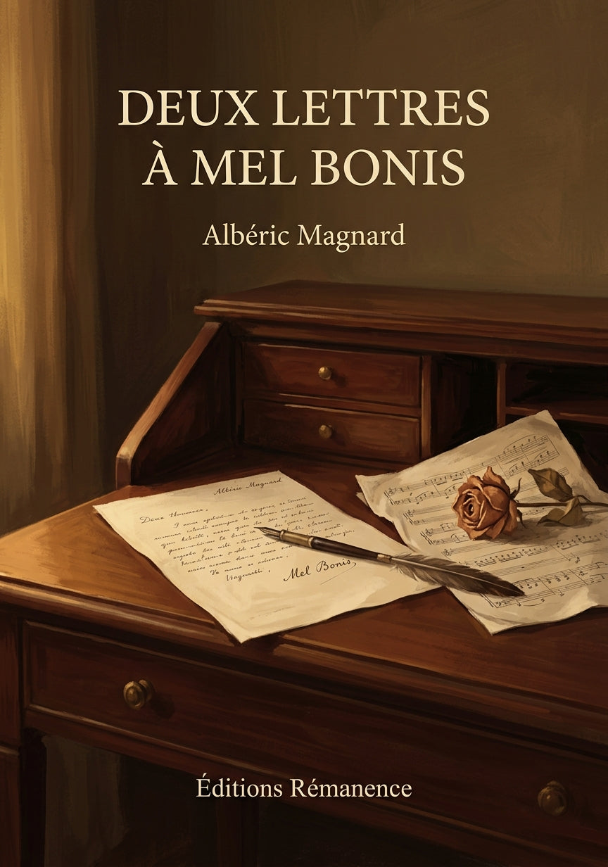 Livre Deux lettres à Mel Bonis par Albéric Magnard - Couverture - Editions Remanence