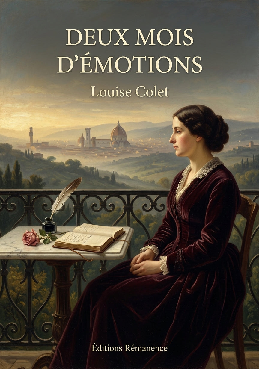 Livre Deux mois d’émotions par Louise Colet - Couverture - Editions Remanence