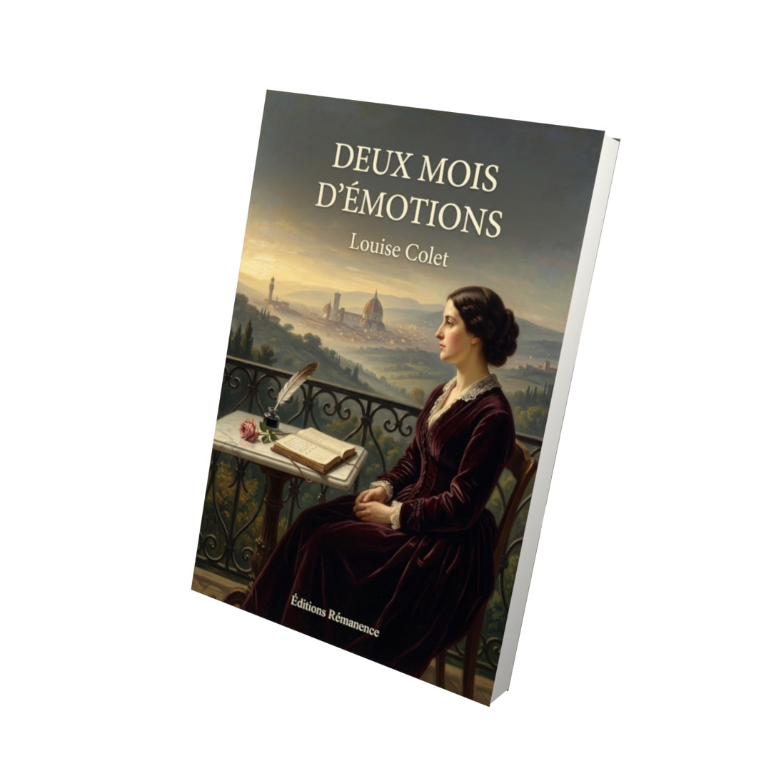 Livre Deux mois d’émotions par Louise Colet - Vue 3D - Editions Remanence