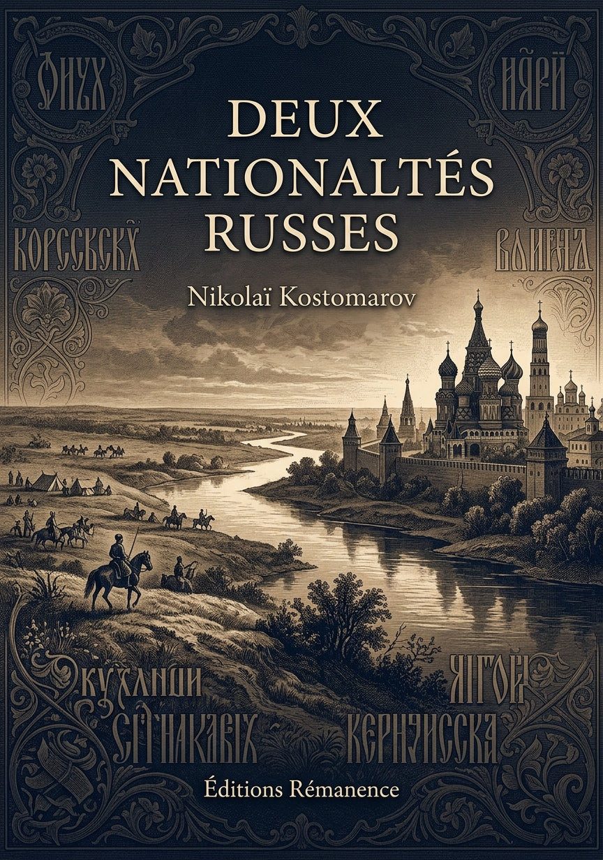Livre Deux nationalités russes par Nikolaï Kostomarov - Couverture - Editions Remanence
