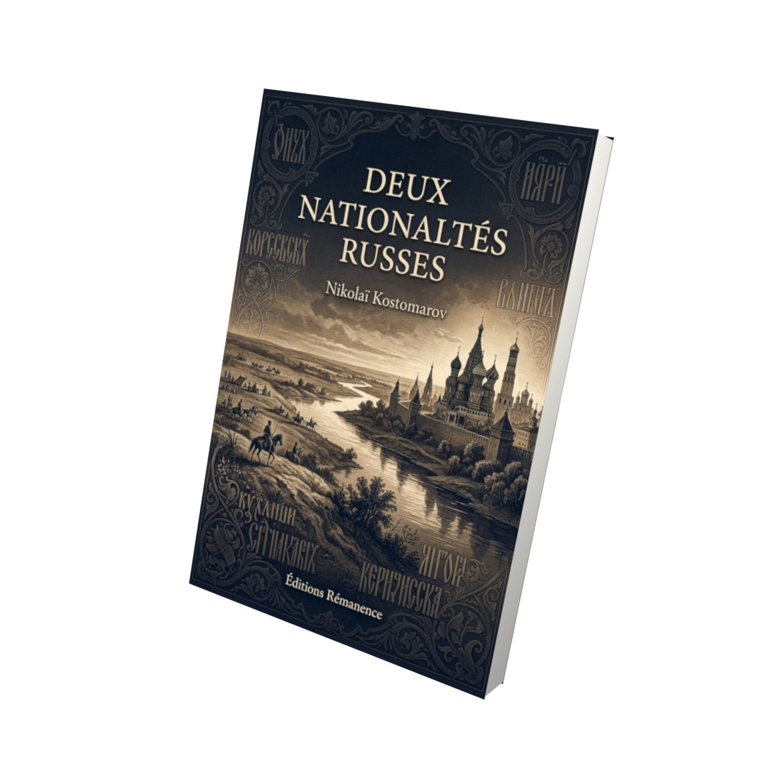 Livre Deux nationalités russes par Nikolaï Kostomarov - Vue 3D - Editions Remanence