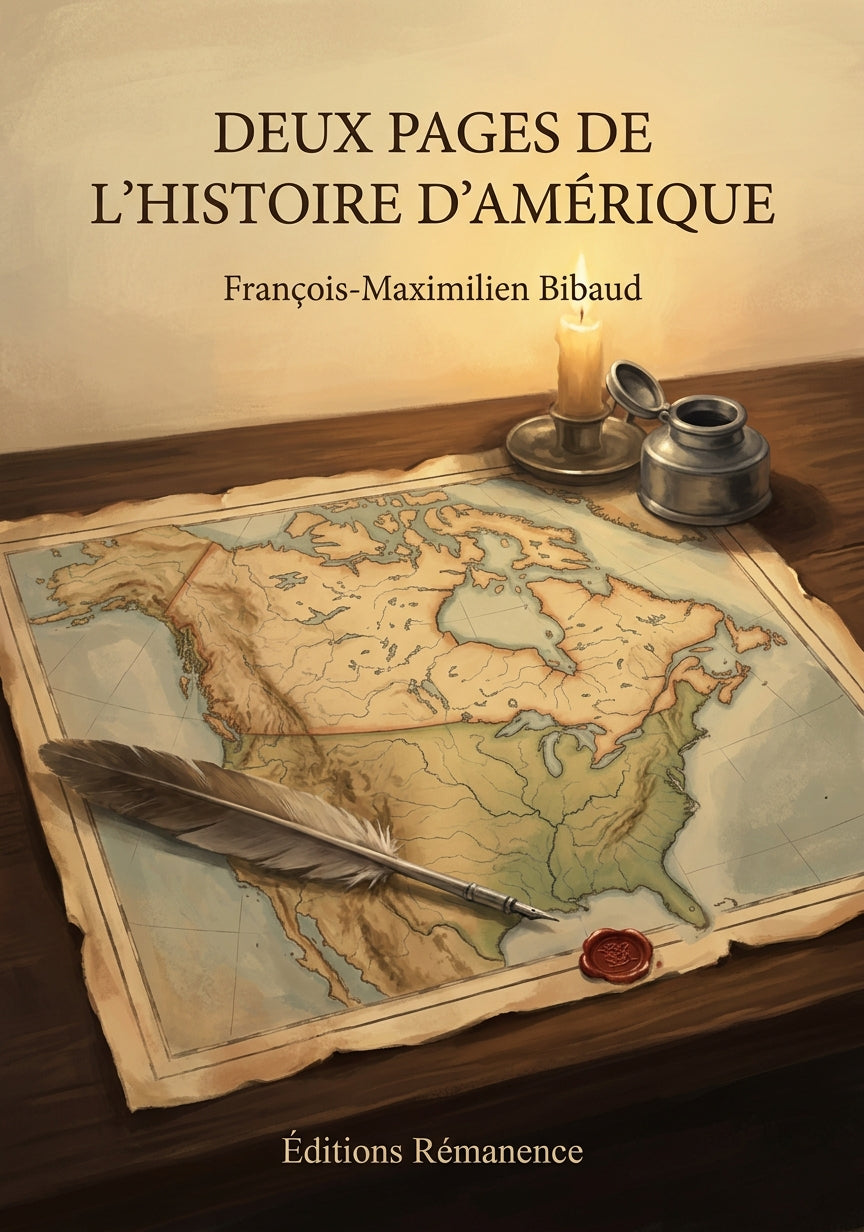 Livre Deux pages de l’histoire d’Amérique par François-Maximilien Bibaud - Couverture - Editions Remanence