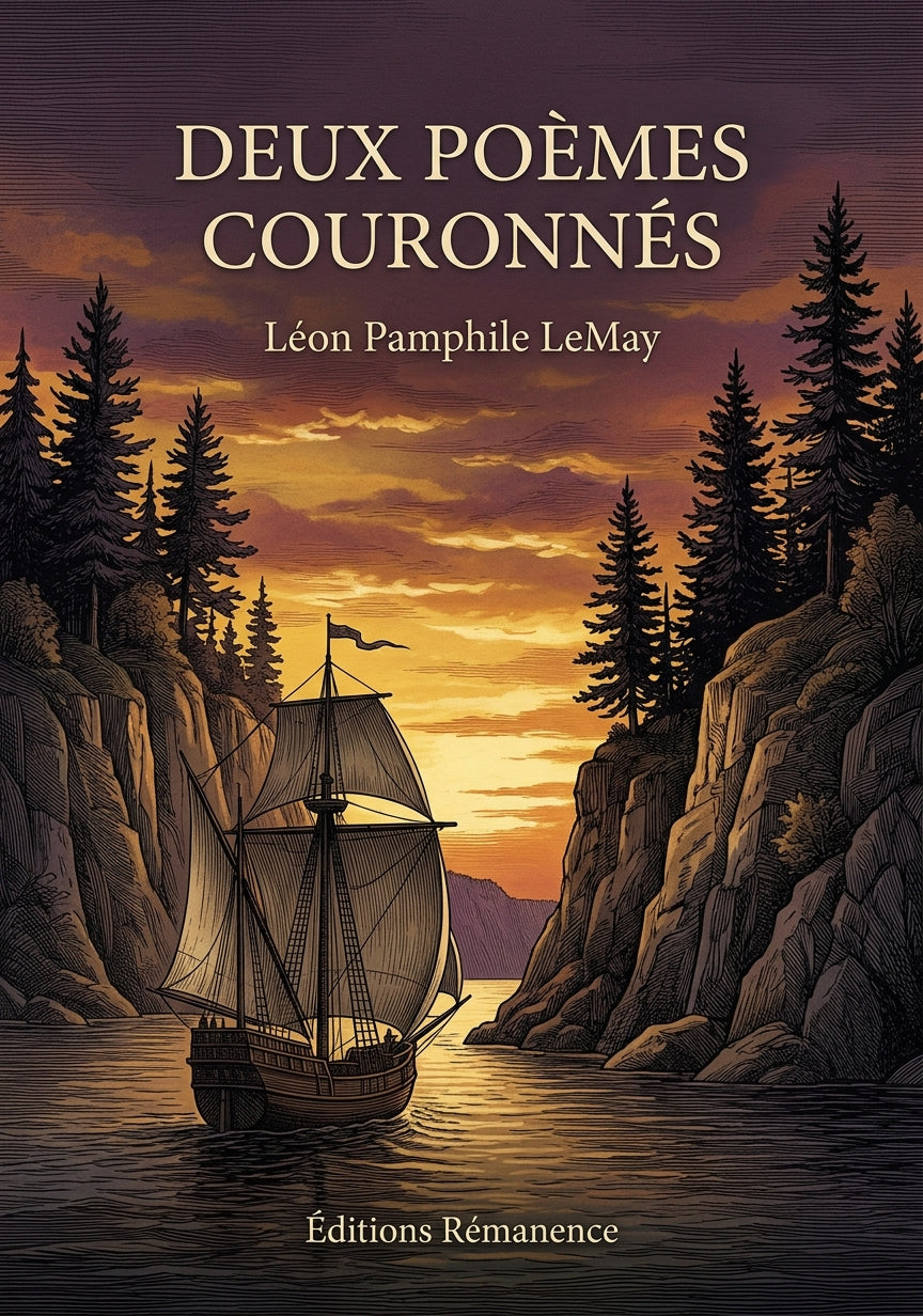 Livre Deux poèmes couronnés par Léon Pamphile LeMay - Couverture - Editions Remanence