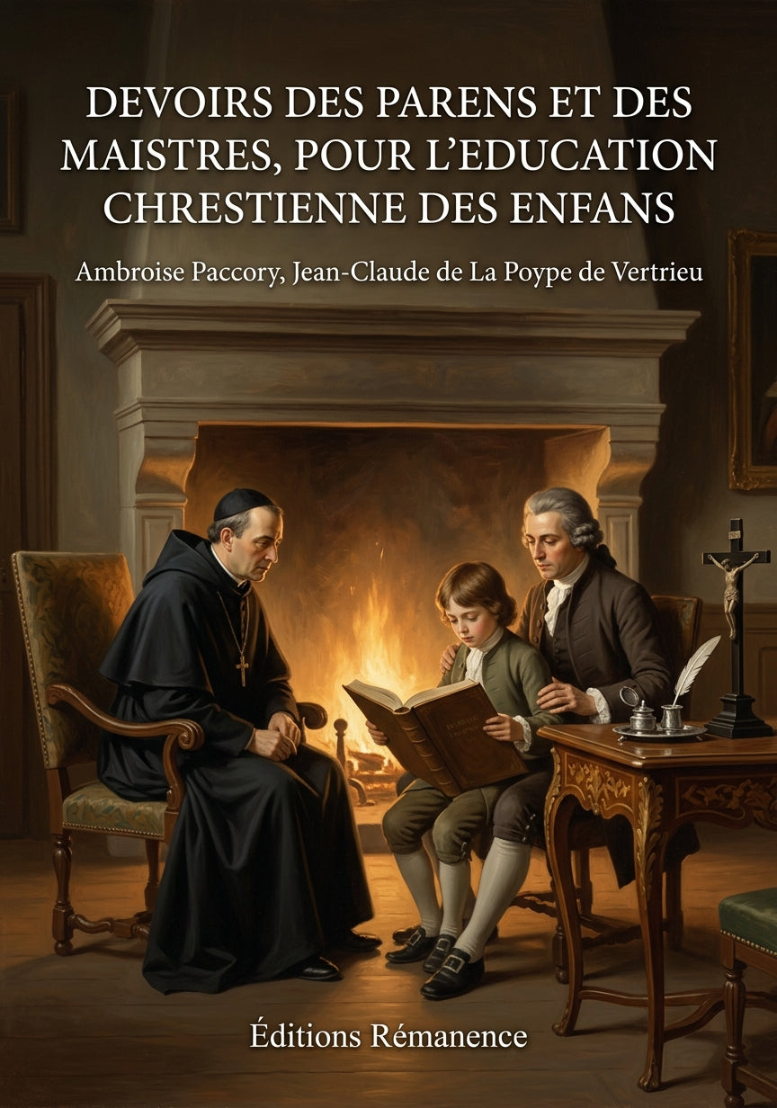 Livre Devoirs des parens et des maistres, pour l’Education Chrestienne des Enfans par Ambroise Paccory, Jean-Claude de La Poype de Vertrieu - Couverture - Editions Remanence