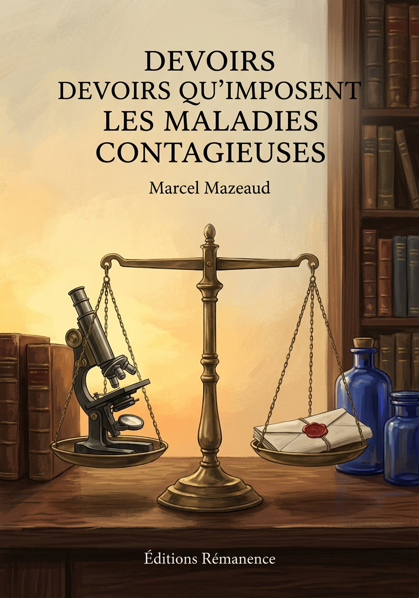 Livre Devoirs qu’imposent les maladies contagieuses par Marcel Mazeaud - Couverture - Editions Remanence