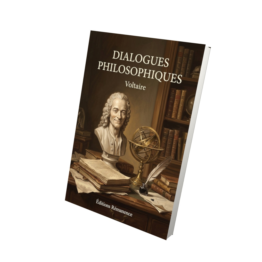 Livre Dialogues philosophiques par Voltaire - Vue 3D - Editions Remanence